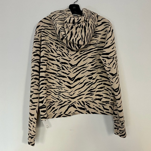 Nili Lotan Distressed Tiger Print Zip-Up Hoodie L XL - Picture 2 of 8
